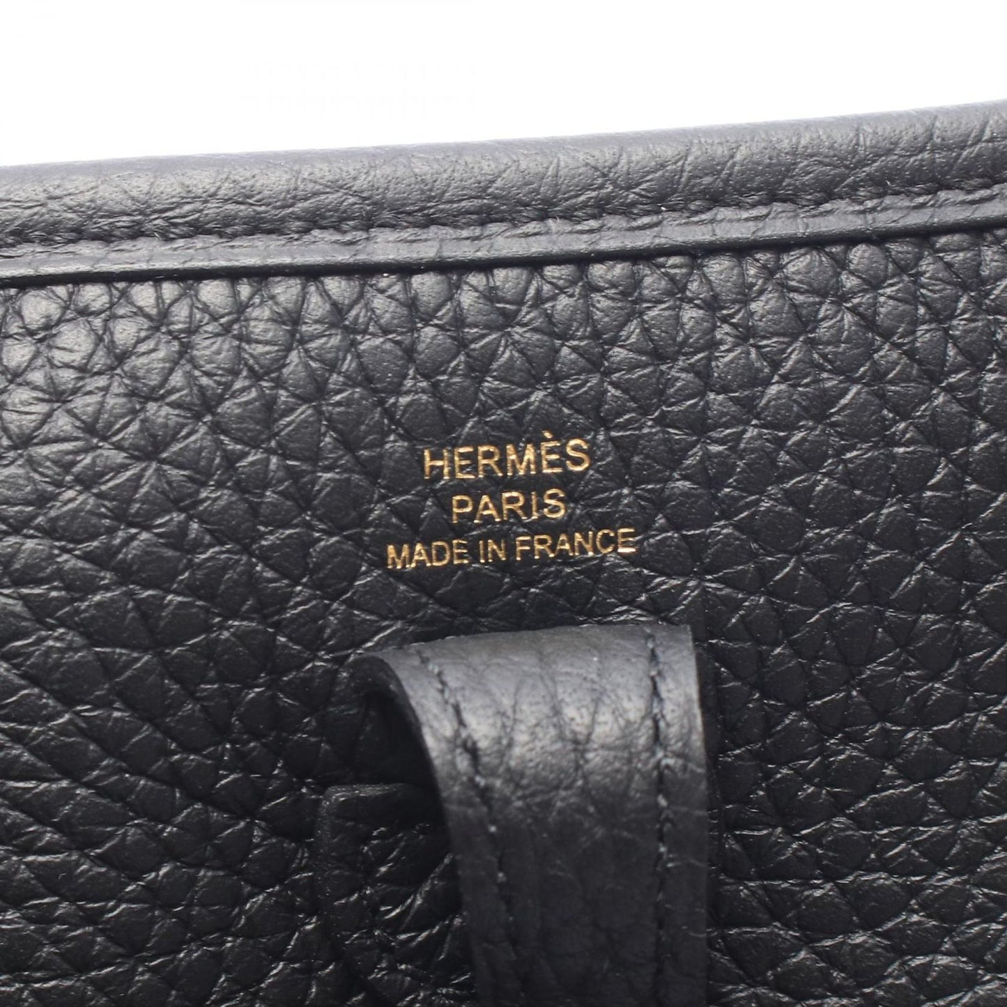 Hermes Shoulder Bag Evelyne TPM Black Leather Amazon — view 4
