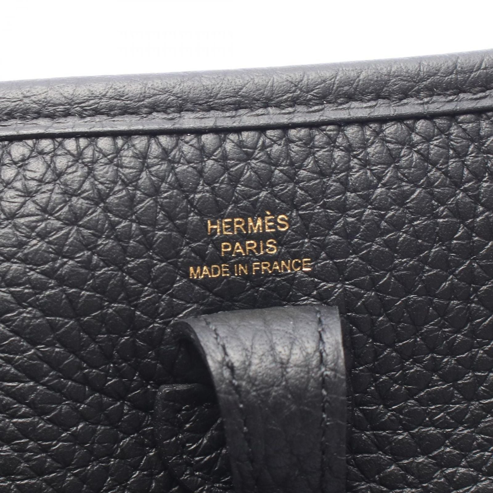 Hermes Shoulder Bag Evelyne TPM Black Leather Amazon — view 4