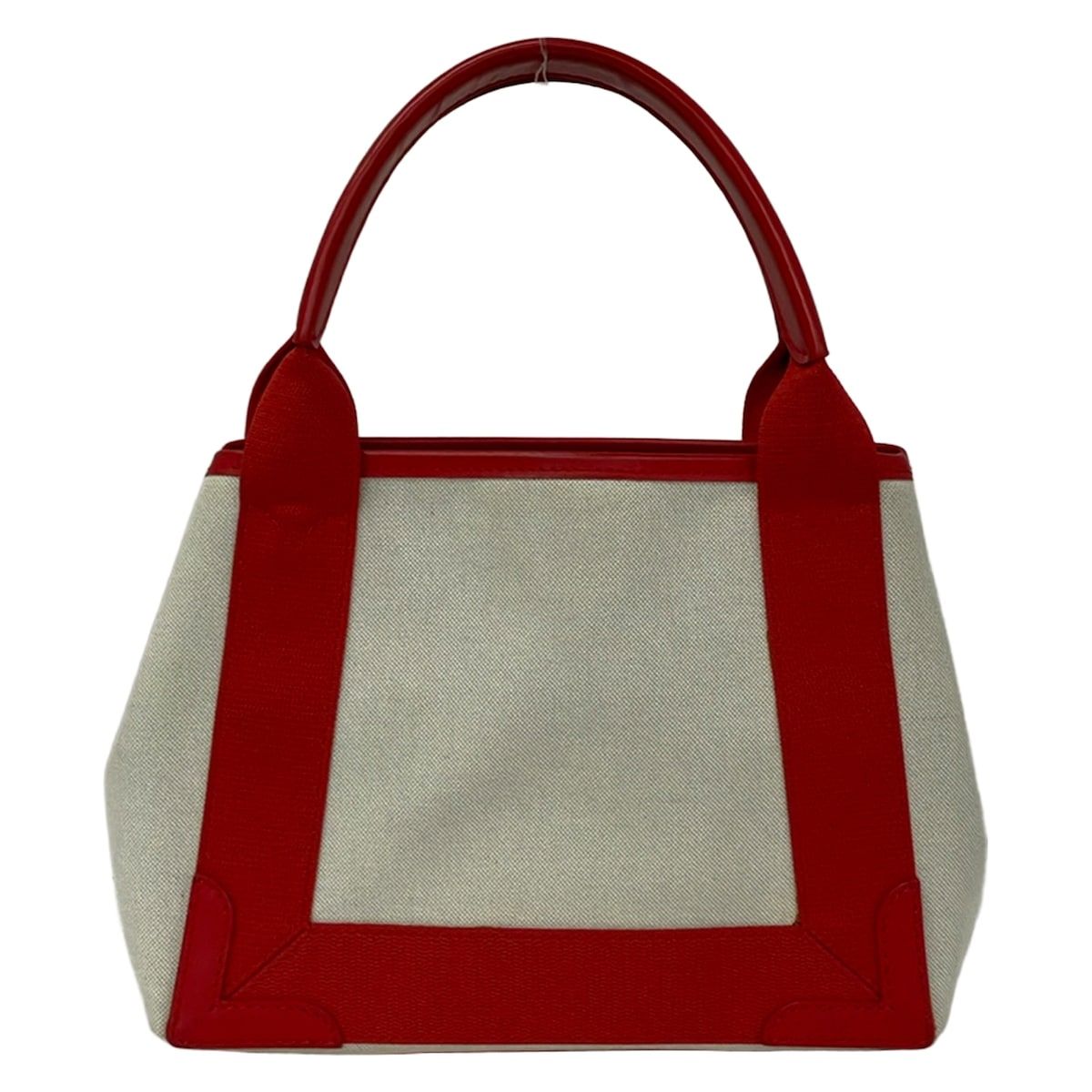 Balenciaga Tote Bag Navy Cabas XS Red Ivory Leather — view 3