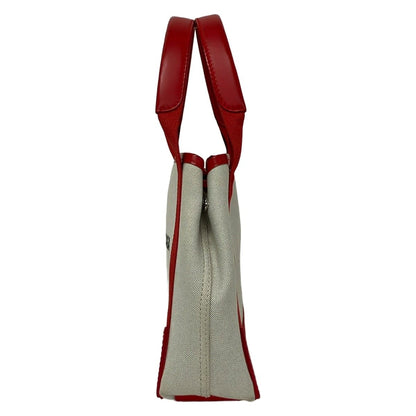 Balenciaga Tote Bag Navy Cabas XS Red Ivory Leather — view 4