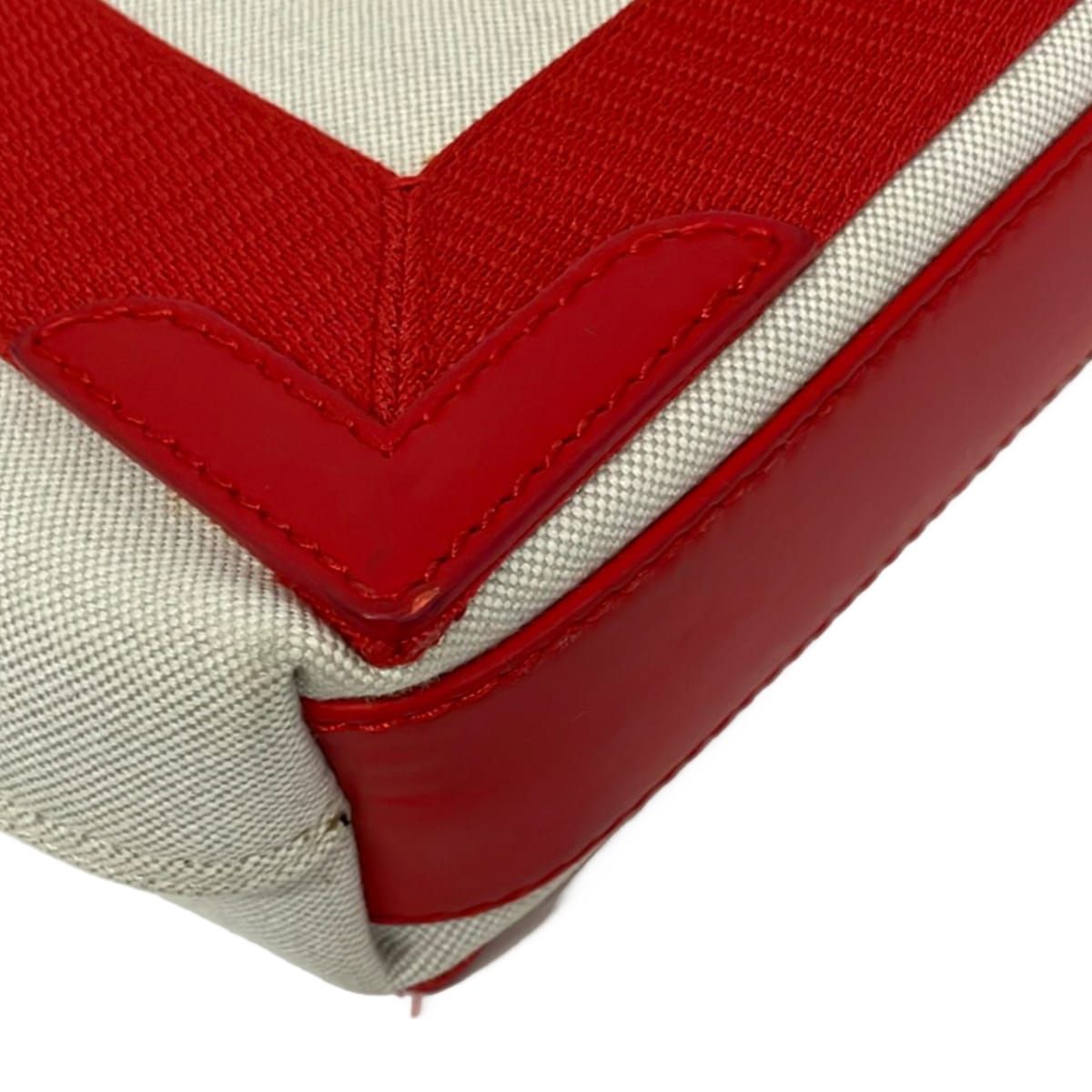 Balenciaga Tote Bag Navy Cabas XS Red Ivory Leather — view 6