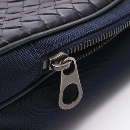 Bottega Veneta Waist Bag Intrecciato Navy Black Nylon Leather — view 6