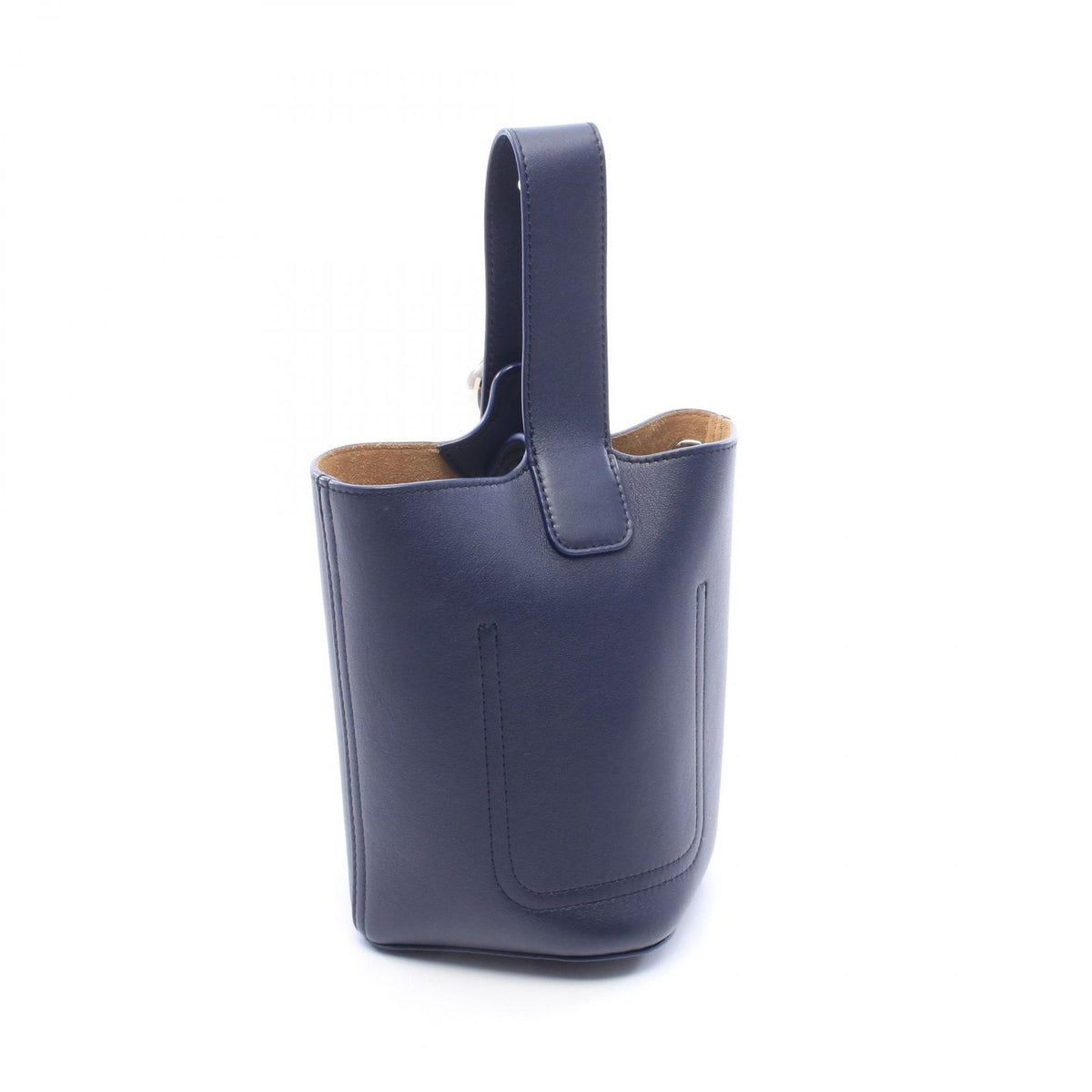 Loewe Pebble Bucket Bag Mini 2-Way Navy Leather — view 2