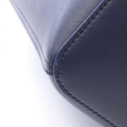 Loewe Pebble Bucket Bag Mini 2-Way Navy Leather — view 5