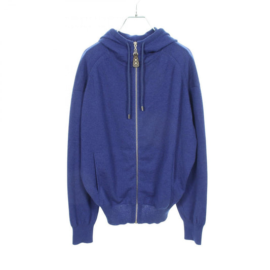 Louis Vuitton Hoodie Knit Blue Cashmere Zip