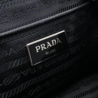 Prada Backpack Robot Motif Black Silver Ivory Nylon Leather — view 4