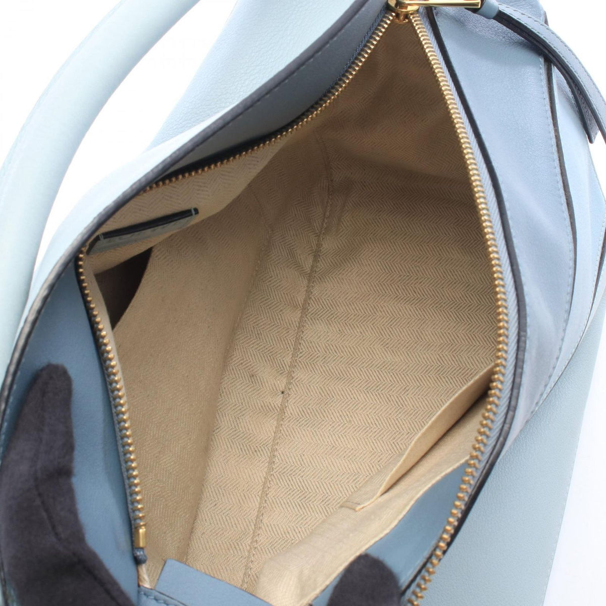 Loewe Handbag Puzzle Bag 2-Way Light Blue Leather — view 3