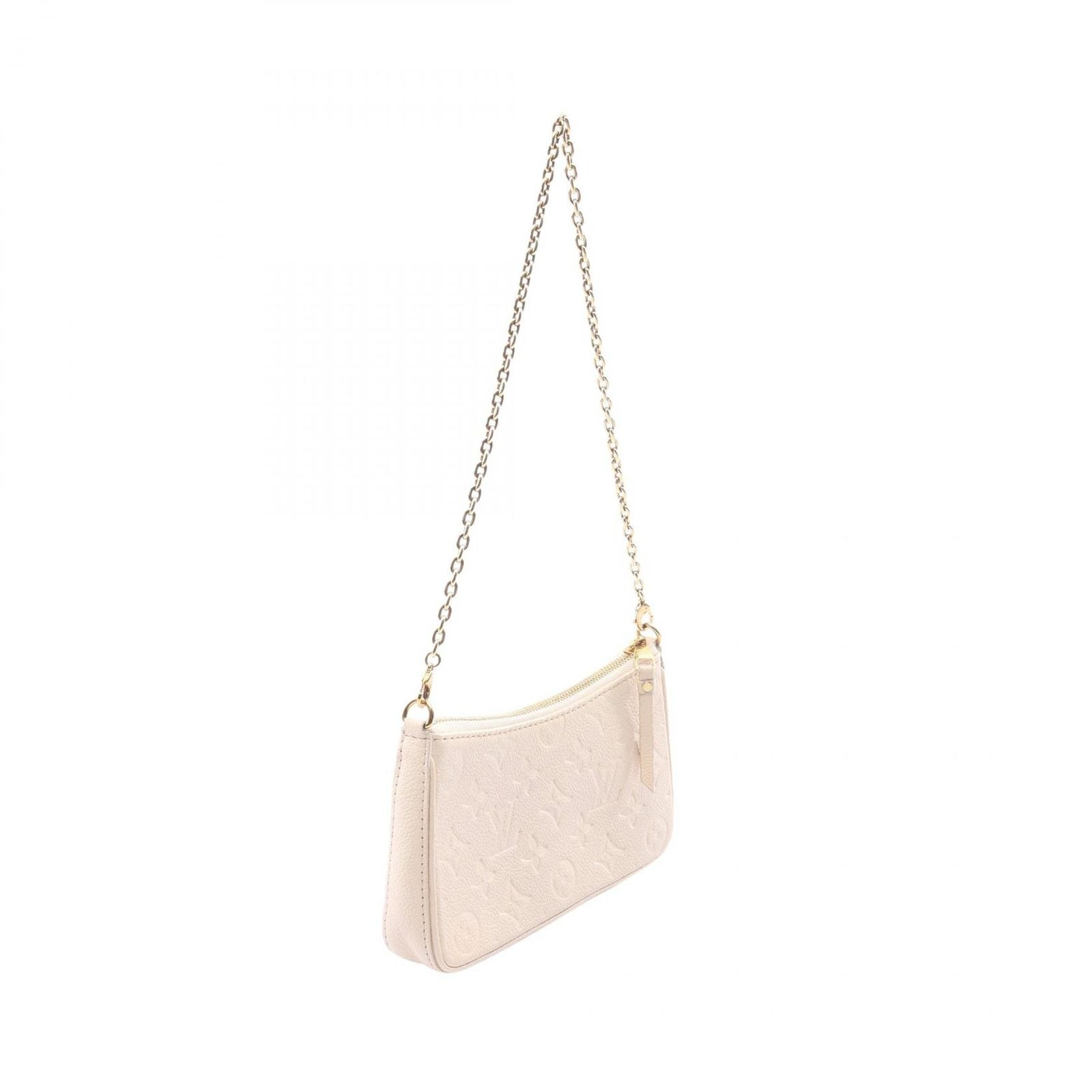 Louis Vuitton Shoulder Bag Easy Pouch Monogram Empreinte Cream Leather Chain — view 2