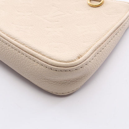 Louis Vuitton Shoulder Bag Easy Pouch Monogram Empreinte Cream Leather Chain — view 5