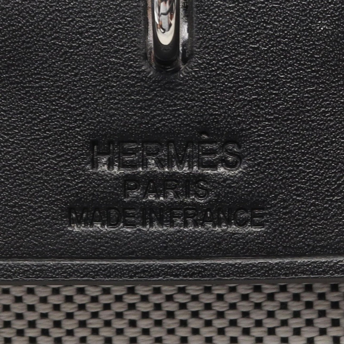 Hermes Handbag Herbag Zip MM 2-Way Ecru Black — view 4