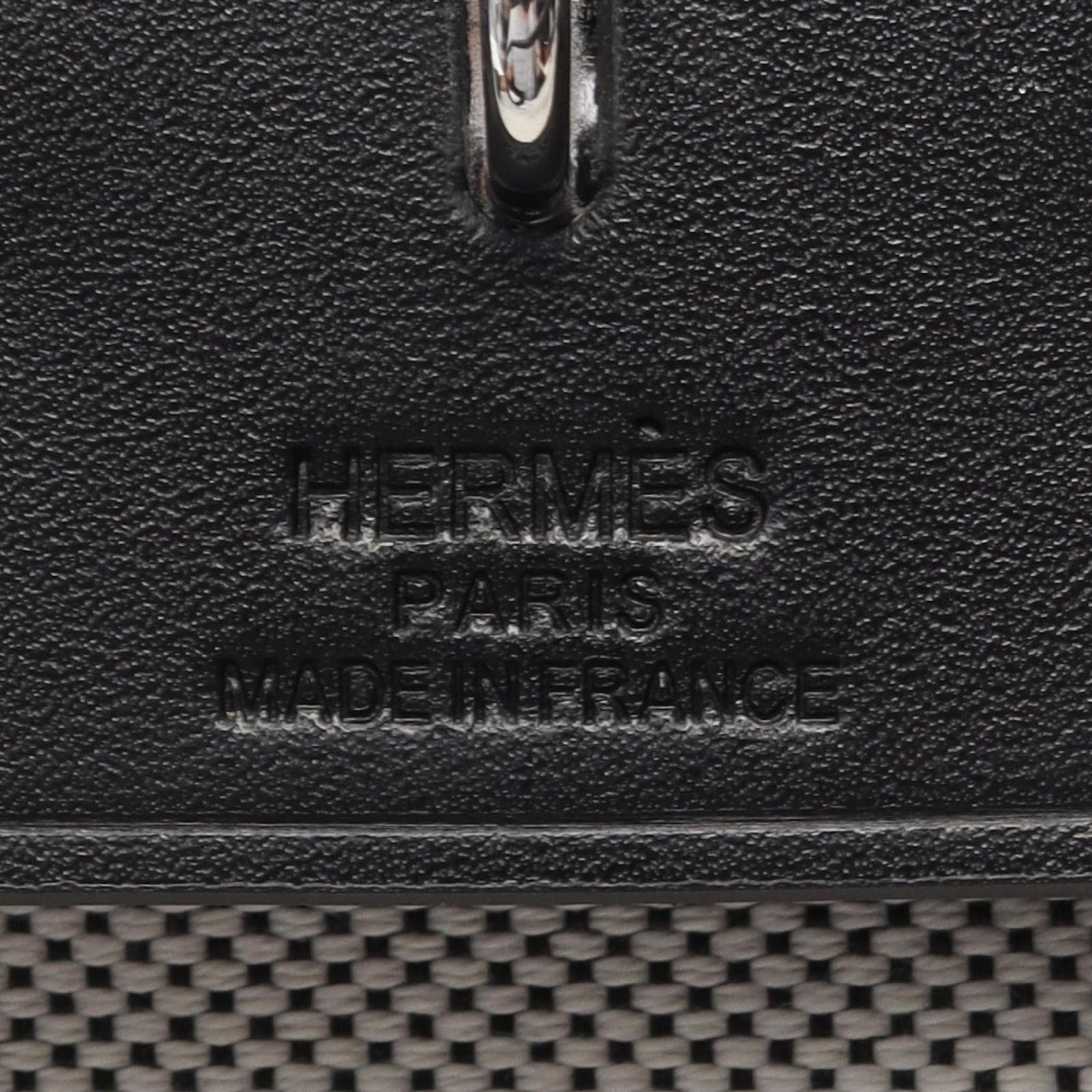 Hermes Handbag Herbag Zip MM 2-Way Ecru Black — view 4