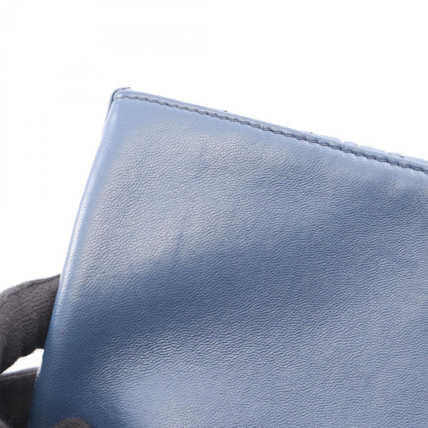 Miu Miu Shoulder Bag Nappa Crystal Matelasse 2-Way Navy Leather — view 5