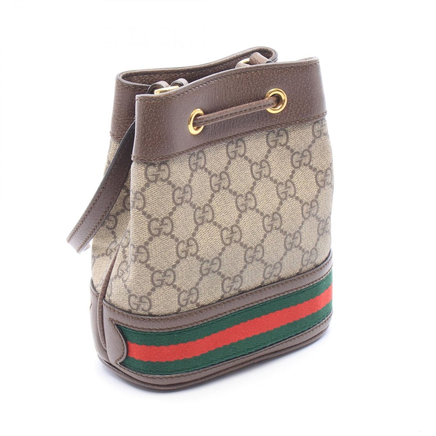 Gucci Shoulder Bag Ophidia Mini GG Supreme Beige Brown Green Canvas Leather — view 2
