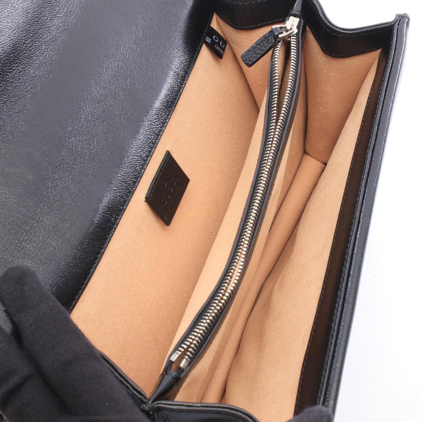 Gucci Shoulder Bag Dionysus Black Plaid Fabric Leather Small — view 3