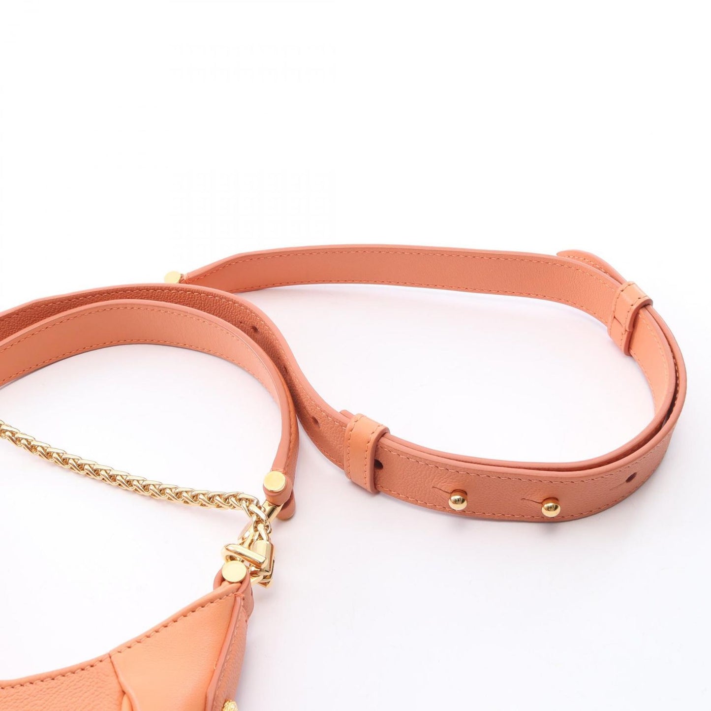 Bvlgari Shoulder Bag Serpenti Ellipse Small 2-Way Coral Orange Leather — view 6
