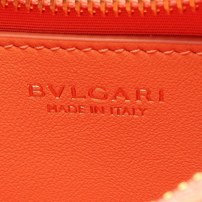 Bvlgari Shoulder Bag Serpenti Ellipse Small 2-Way Coral Orange Leather — view 4