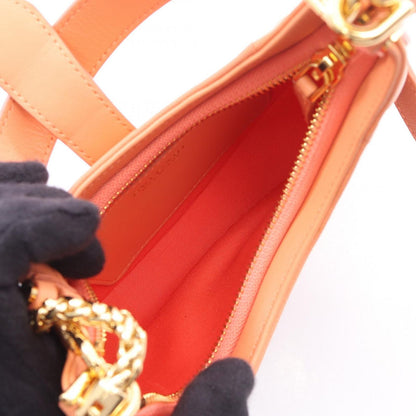 Bvlgari Shoulder Bag Serpenti Ellipse Small 2-Way Coral Orange Leather — view 3