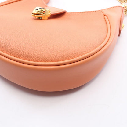 Bvlgari Shoulder Bag Serpenti Ellipse Small 2-Way Coral Orange Leather — view 5