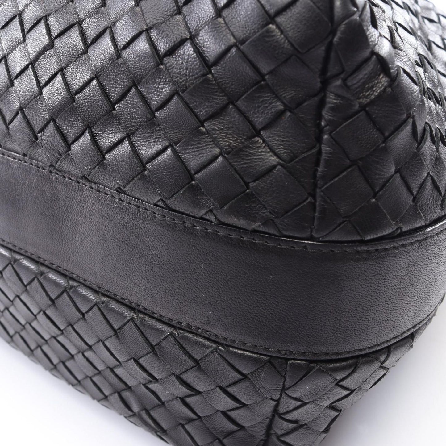 Bottega Veneta Shoulder Bag Intrecciato Black Leather — view 5