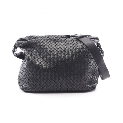 Bottega Veneta Shoulder Bag Intrecciato Black Leather