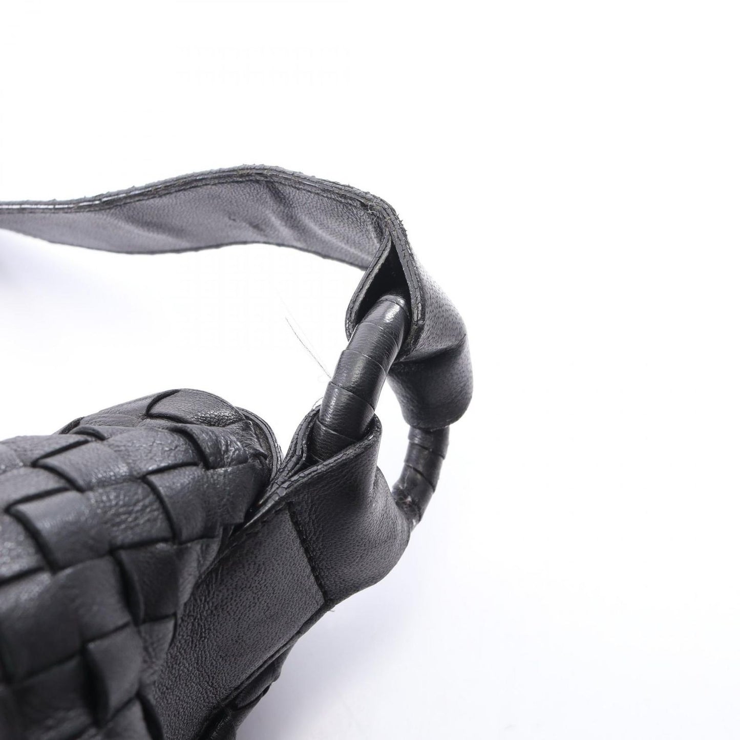 Bottega Veneta Shoulder Bag Intrecciato Black Leather — view 8