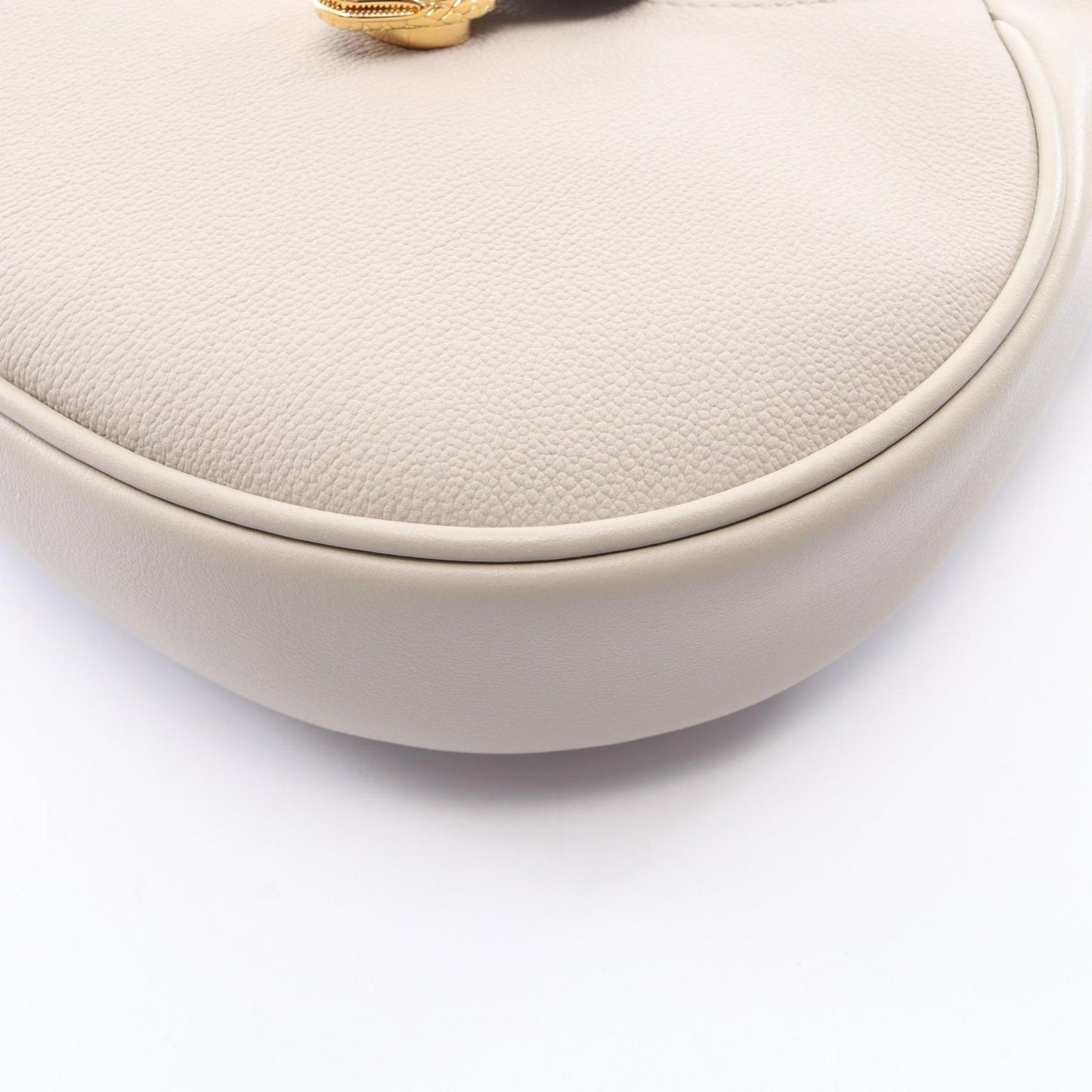 Bvlgari Shoulder Bag Serpenti Ellipse Small 2-Way Light Gray Leather — view 5