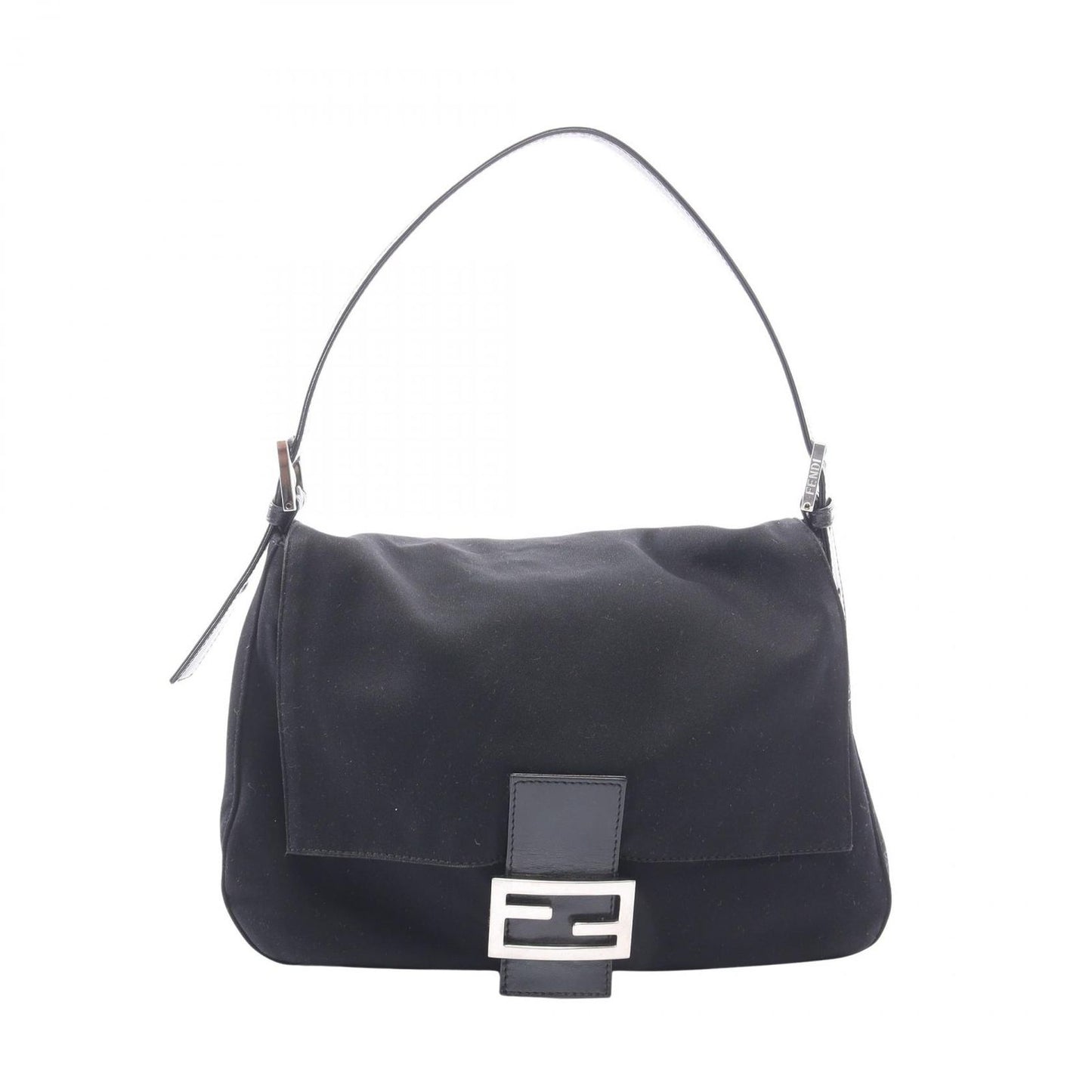 Fendi Shoulder Bag Mamma Bucket Black Leather
