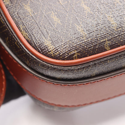 Saint Laurent Paris Shoulder Bag Monogram Dark Brown Canvas Leather — view 6