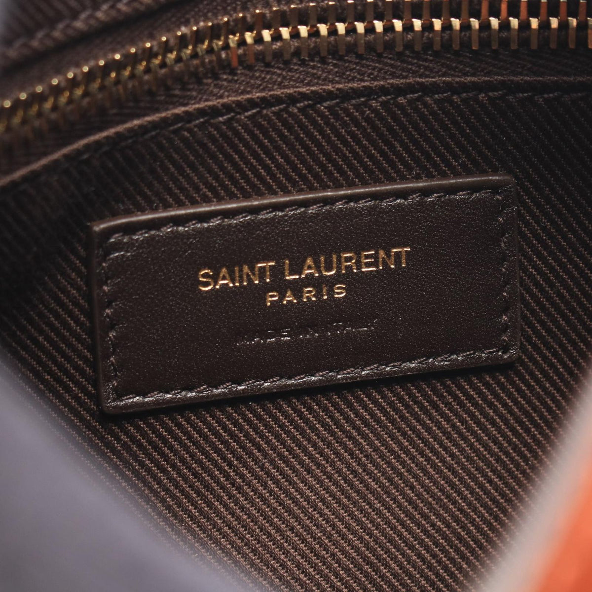Saint Laurent Paris Shoulder Bag Monogram Dark Brown Canvas Leather — view 4