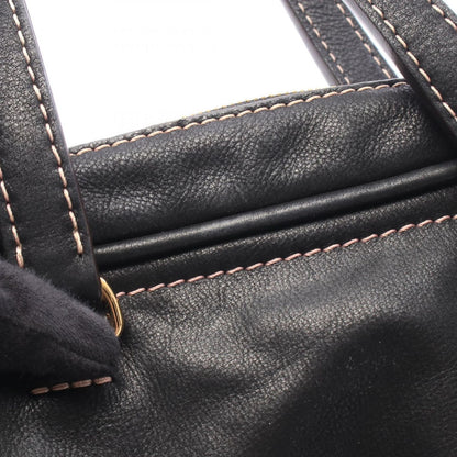 Loewe Handbag Mad Tall Anagram Tassel Black Leather — view 7