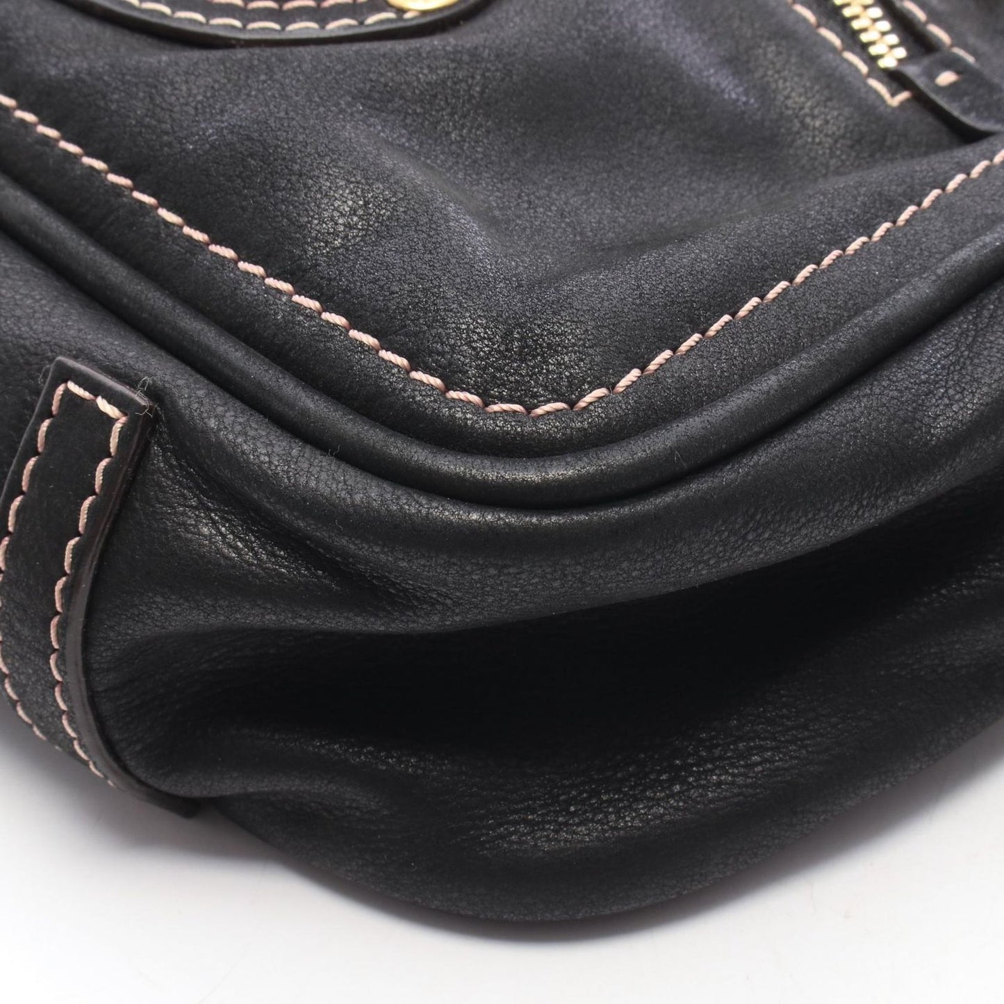 Loewe Handbag Mad Tall Anagram Tassel Black Leather — view 6