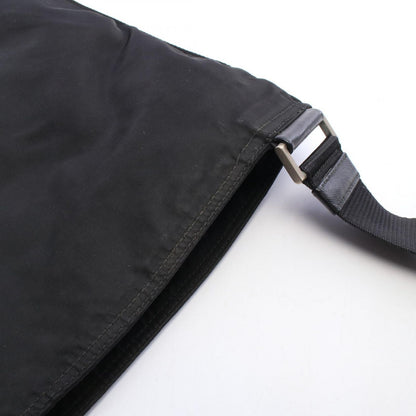 Prada Shoulder Bag Skull Studs Triangle Logo Black Silver Nylon Leather — view 8