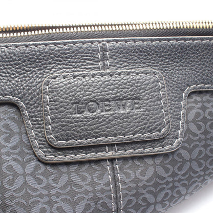 Loewe Shoulder Bag New Road Line Black Navy Canvas Leather — view 4