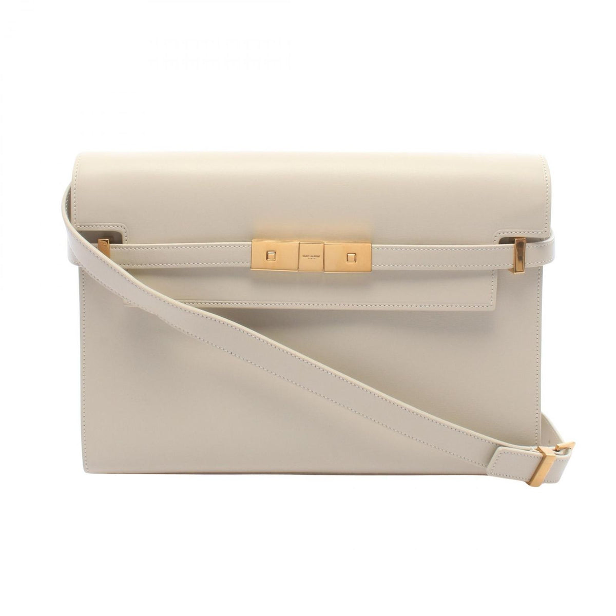 Saint Laurent Paris Shoulder Bag Manhattan Ivory Leather Regular