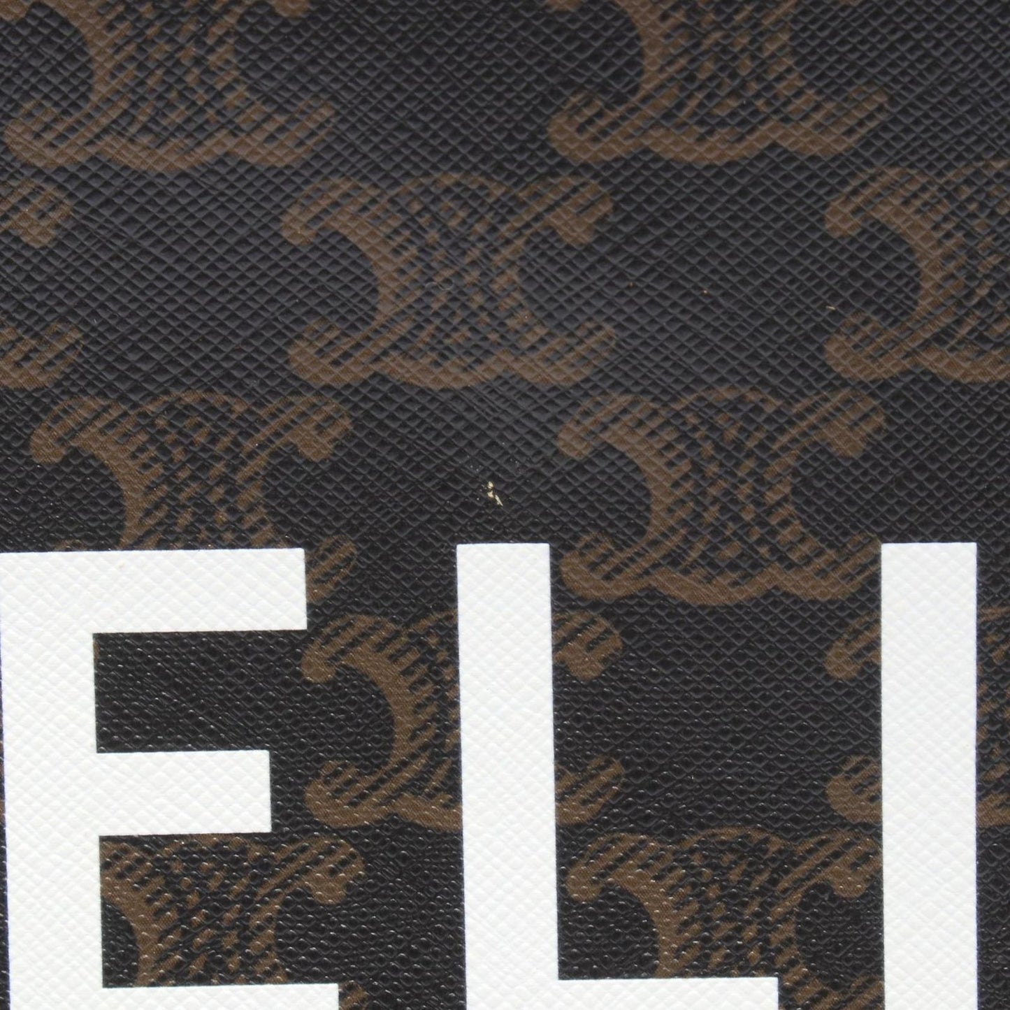Celine Tote Bag Small Vertical Cabas Triomphe 2-Way Brown Black White Canvas — view 6