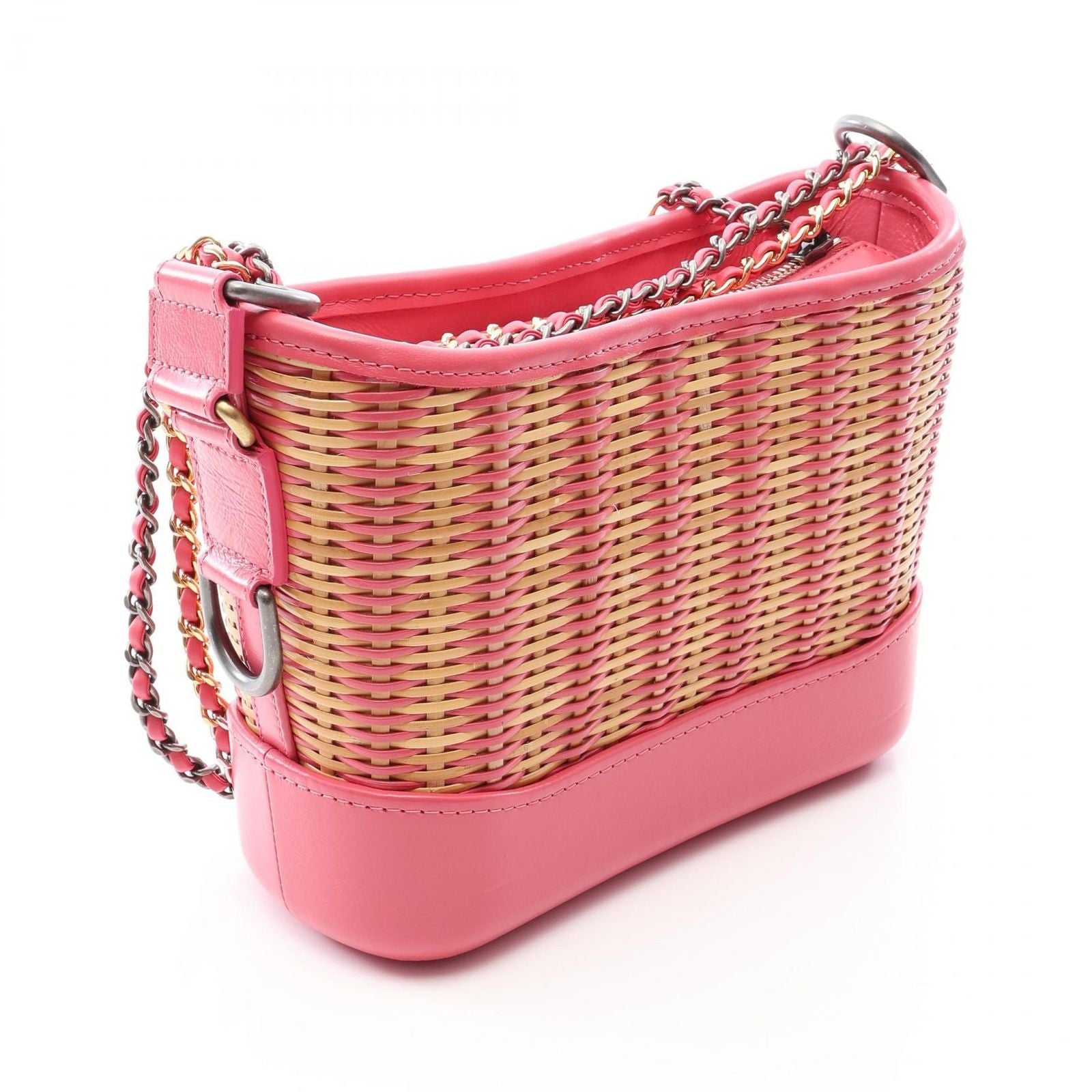 Chanel Shoulder Bag Gabriel de Small Hobo Pink Natural Leather Chain — view 2