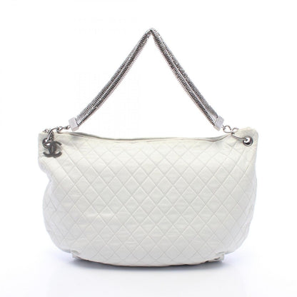 Chanel Shoulder Bag Quilted Off White Lambskin