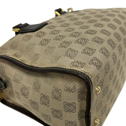 Loewe Handbag Beige Khaki Dark Brown Leather — view 6