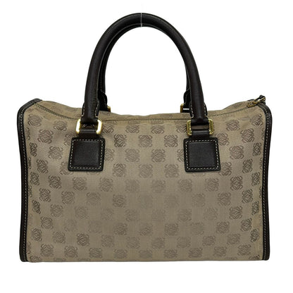 Loewe Handbag Beige Khaki Dark Brown Leather — view 3