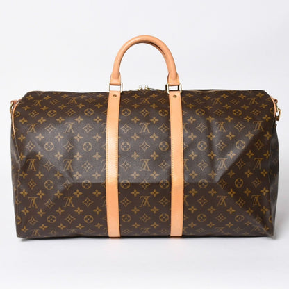 Louis Vuitton Monogram Keepall Bandouliere 55 2-Way Boston Bag Brown Canvas — view 2