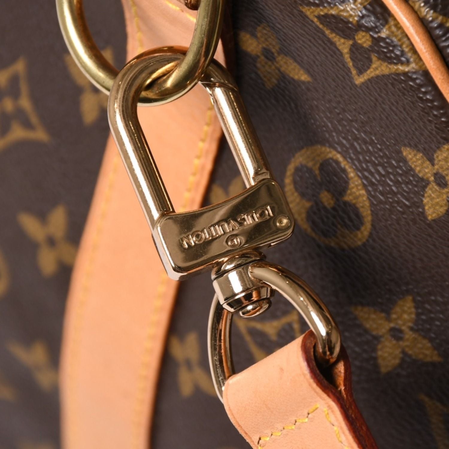 Louis Vuitton Monogram Keepall Bandouliere 55 2-Way Boston Bag Brown Canvas — view 6