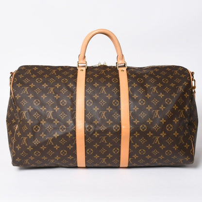 Louis Vuitton Monogram Keepall Bandouliere 55 2-Way Boston Bag Brown Canvas — view 2