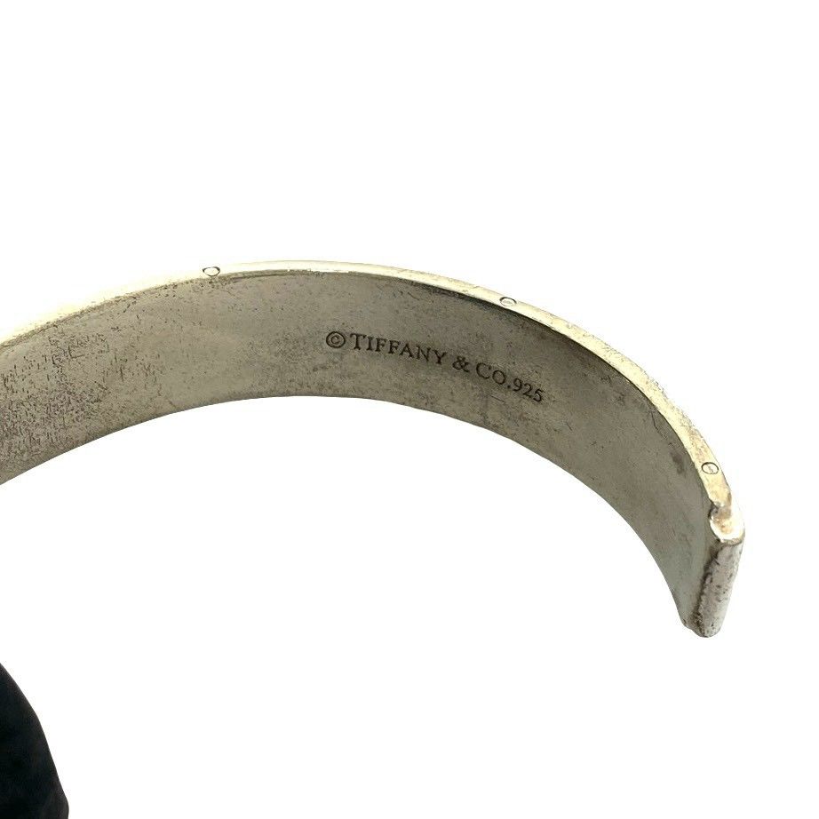 Tiffany & Co Vintage Heavy Plain Bangle 925 Sterling Silver Bracelet — view 3