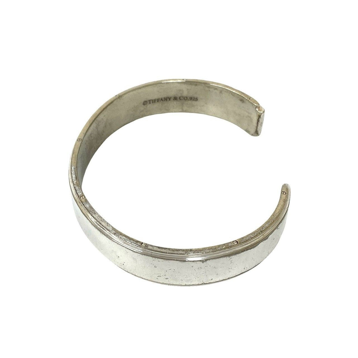 Tiffany & Co Vintage Heavy Plain Bangle 925 Sterling Silver Bracelet — view 4