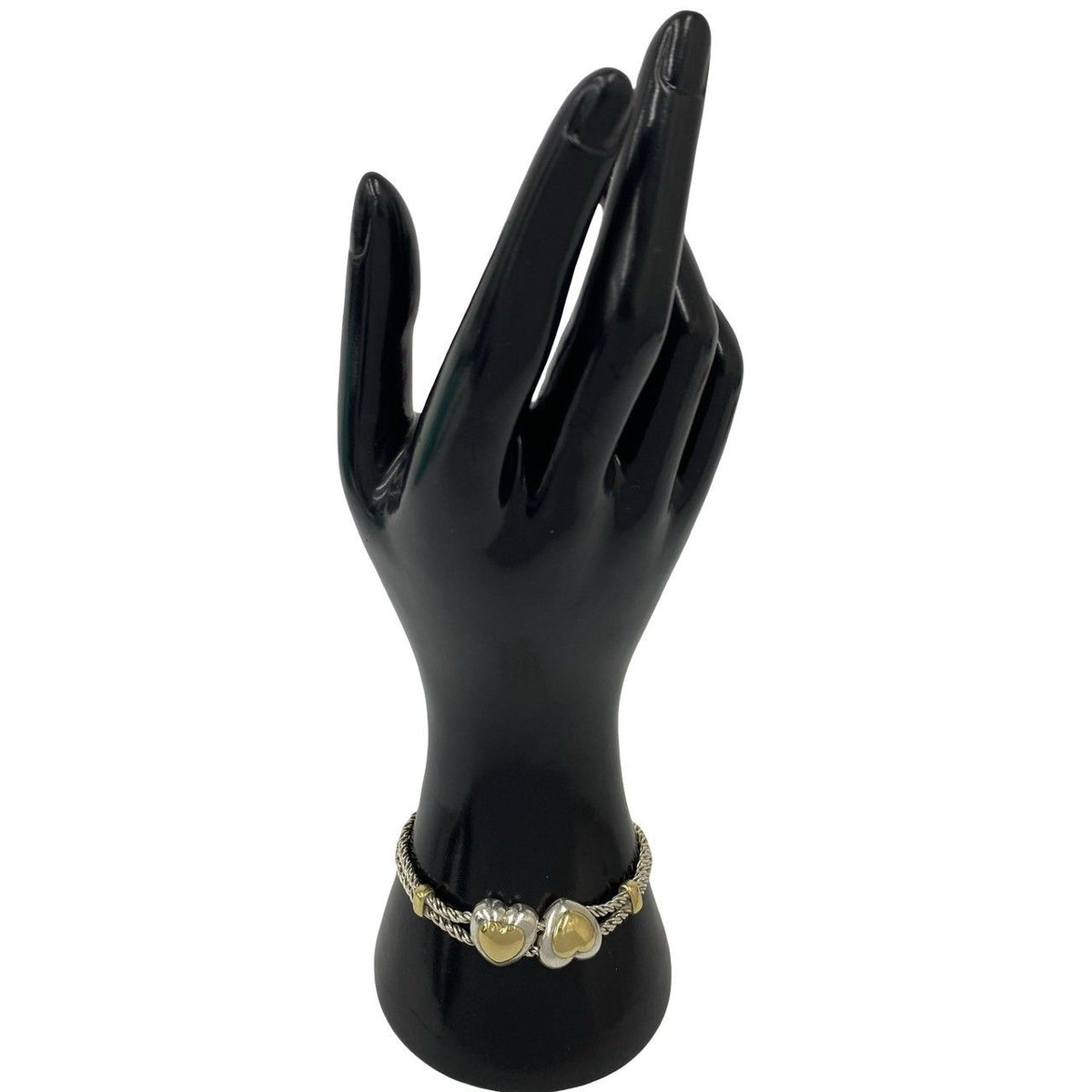 Tiffany & Co Box Double Rope Heart Bracelet Silver Gold — view 2