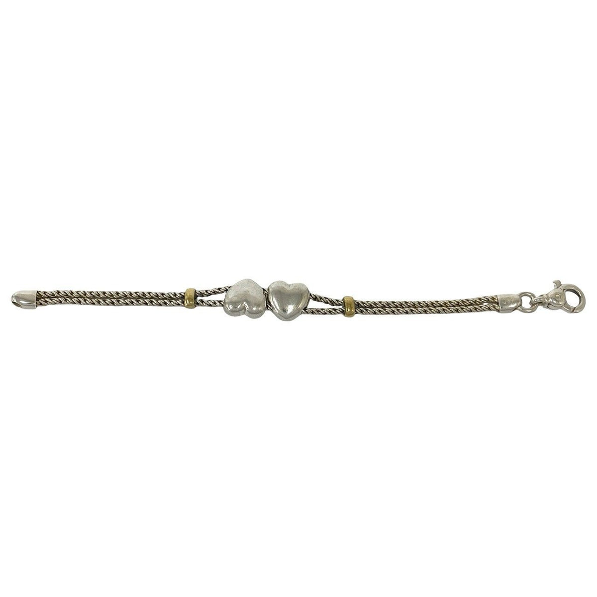 Tiffany & Co Box Double Rope Heart Bracelet Silver Gold — view 6