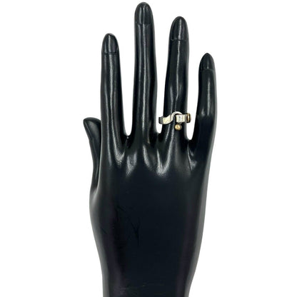 Tiffany & Co Hook & Eye Love Knot Ring Silver Yellow Gold — view 2
