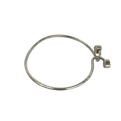 Tiffany & Co Vintage Solid Double Heart Hook Bangle Silver Gold Bracelet — view 6