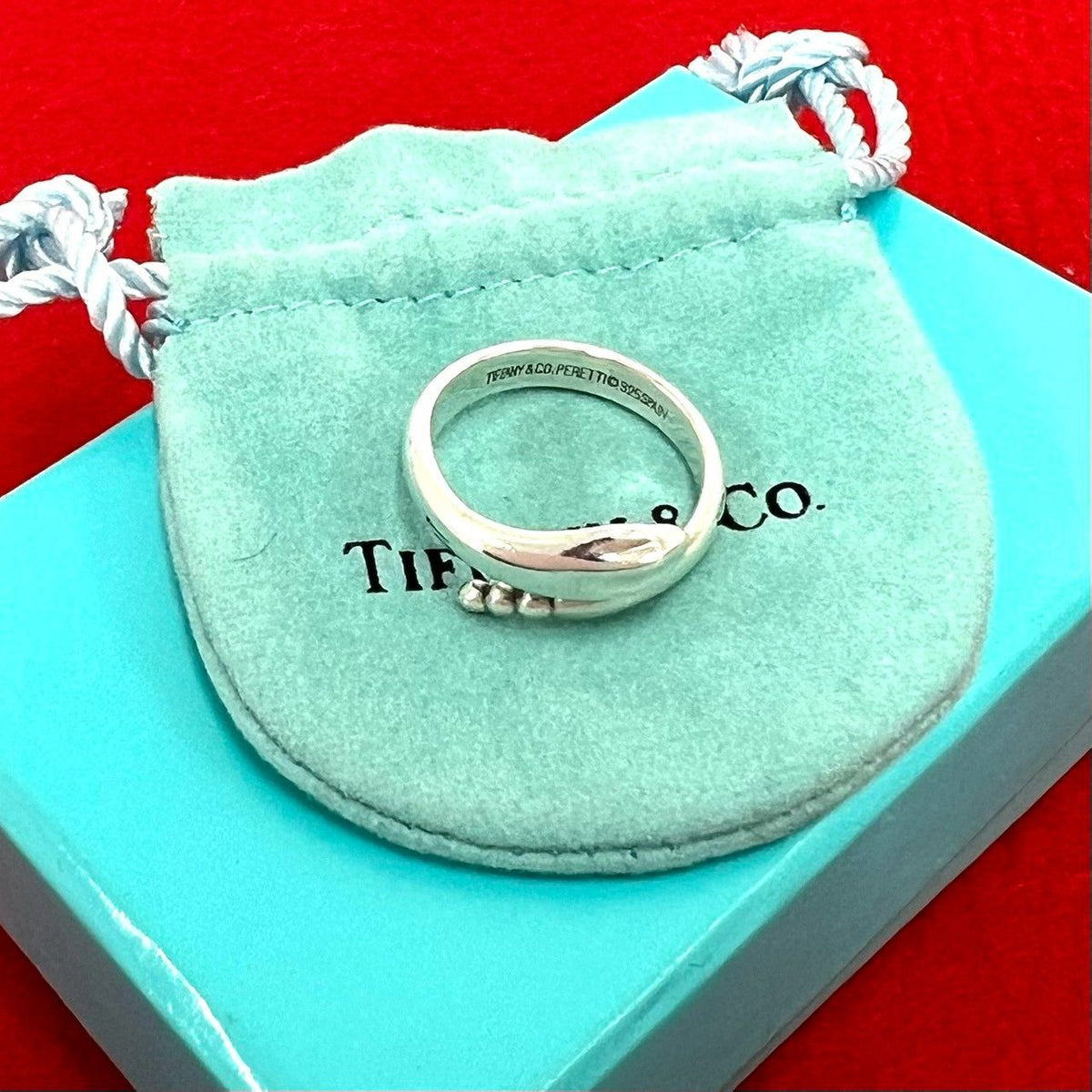 Tiffany & Co Box Vintage Snake Ring 925 Sterling Silver 12 Handbag