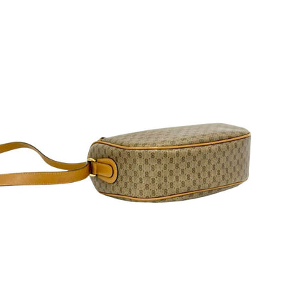 Gucci Vintage Sherry Line Micro GG Logo Leather Shoulder Bag Brown — view 7